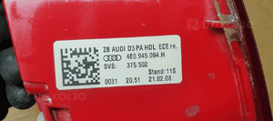 Lampa prawy tył tylna prawa LED Audi A8 D3 4E0945094H 6