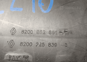 Wkład bagażnika lewarek podnośnik samochodowy Renault Clio III 8200852691 8200225839 8