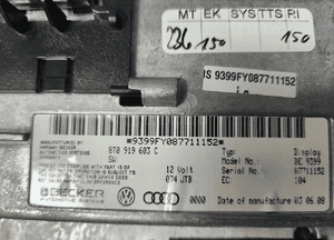 AUDI A4 B8 MONITOR WYŚWIETLACZ KOMPUTER NAWIGACJI 8T091960C 2