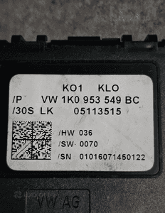 VW Golf V Touran Audi A3 Seat Altea Octavia modul pod kierownice 1K0953549  BB BC D B A G 8P0953549 4