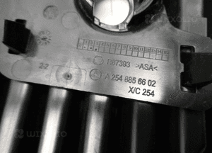 Mercedes W254 kratka zderzaka przód A2548856602 8