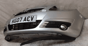 $ ZDERZAK PRZÓD PRZEDNI OPEL CORSA D KOD KOLOR HALOGENY Z157 SREBRNY  USZKODZONY !!! 3