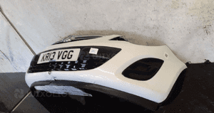 Zderzak przód przedni do opel corsa d lift fl grill Y474 biały uszkodzona !! 4