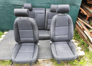 Fotele Fotel Kanapa Skladana Welur Czarny Soul Audi A4 B6 Sedan Kombi 1