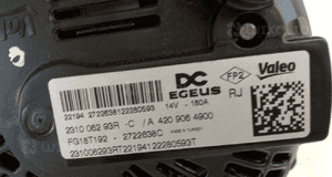 RENAULT MEGANE IV 1.5 DCI 2016-2024 alternator Valeo 231006293R 4