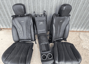 MERCEDES s 222 fotel S63 AMG kanapa tył siedzisko oparcie  czarna skóra grzana wentylowana wózek sanki fotela 4