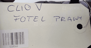 RENAULT CLIO V fotel prawy pasażera Europa 5