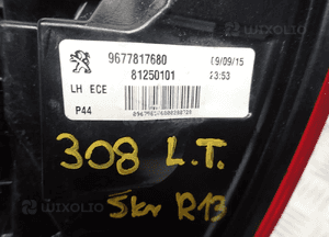 Peugeot 308 T9 lampa lewy tył 9677817680 dostępne 2 sztuki 4