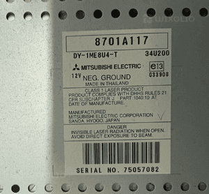 Mitsubishi Grandis radio wyświetlacz 34U200 DY-1ME8U4-T 6