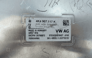 AUDI A6 C8 2018- MODUŁ STEROWNIK KAMERY PRZETWARZANIA OBRAZU 4K4907117K 4
