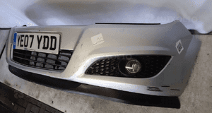 Zderzak przód przedni opel astra h 3 iii lift fl Z157 srebrny bez uszu ! 3
