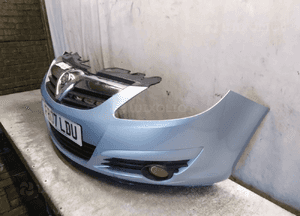 Zderzak przód przedni opel corsa d Z21C błękitny halogeny 4