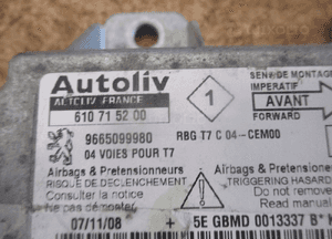 Moduł sensor air bag peugeot 9665099980 610715200 2