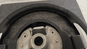 Bmw F10 F11 F20 F30 kierownica multifunkcyjna airbag skóra łopatki niebiesko czerowna nić  nowa 11