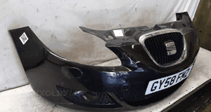 Zderzak przód przedni seat leon 2 ii LC9Z czarny spryskiwacze lamp xenon halogeny 4