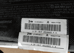 Poduszka fotela pasażera prawa AIRBAG Citroen C5 III 9656177780 3