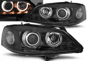 LAMPY Reflektory OPEL ASTRA G II  1998 - 2005 R DEPO Soczewki RINGI H7/H7 1