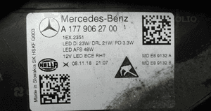 Mercedes a klasa 177 led lampa przednia lewa 6
