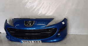 Zderzak przód przedni do peugeot 207 halogeny kmf niebieski błękitny 2