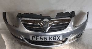 Zderzak przód przedni do opel corsa d halogeny Z163 szary 5