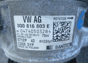 Sprężarka pompa klimaztyzacji vw audi skoda 3Q0816803E 8