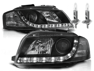 Stylowe  Lampy Reflektory Do AUDI A3 8P Od 2003 Do 2008 Roku + ŻARÓWKI LED 4
