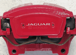 Jaguar f-pace X761 3.0 sc tarcze przód zaciski hamulcowe przód przednie tył tylne prawa lewa komplet czerwone oryginał 19