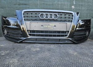 Zderzak Przód Przedni S-Line Czarny LZ9Y Atrapa Gril Kratki Halogeny Audi A4 B8 Sedan Kombi 08 3