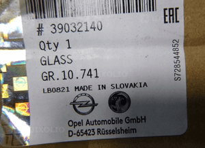 Opel adam szyba karoseryjna lewy tył lewa tylna 9