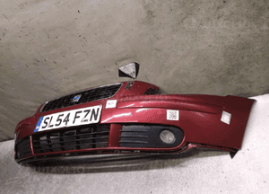 Zderzak przód przedni volvo V50 bordo bordowy halogeny 3