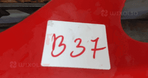 Zderzak przód przedni do opel corsa d halogeny Z547 czerwony 2