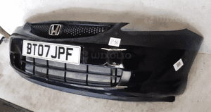 Zderzak przód przedni honda jazz lift halogeny grill kod kolor  B92P czarny 3