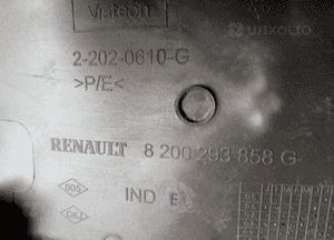 Boczek tapicerka lewy tył tylna lewa Renault Clio III 8200293858G 6