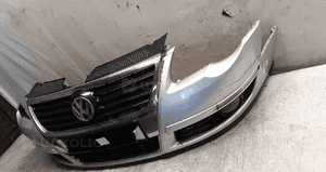 Zderzak przód przedni vw volkswagen passat B6 LA7W srebrny halogeny 3
