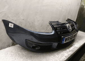^ ZDERZAK PRZÓD PRZEDNI DO VW VOLKSWAGEN GOLF 5 V GT LC5F SZARY POPIELATY HALOGENY 3