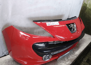 Zderzak przód przedni do peugeot 207 kkn czerwony halogeny 3