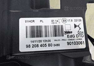 LAMPA prawa PRZÓD CITROEN DS3 CROSSBACK 9820840580 6