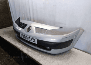 ^ ZDERZAK PRZÓD PRZEDNI RENAULT SCENIC 2 II BŁĘKITNY HALOGENY 3