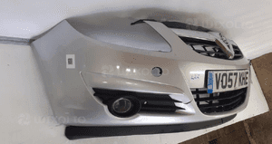 Zderzak przód przedni do opel corsa d halogeny Z157 srebrny 4