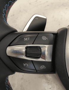 Bmw F10 F11 F20 F30 kierownica multifunkcyjna airbag skóra łopatki niebiesko czerwona nić nowa 7