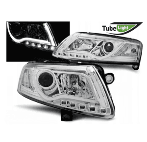 Lampy reflektory audi A6 C6 04-08 led tube chrome 1