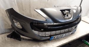 Zderzak przód przedni peugeot 308 kth szary grafitowy halogeny 4