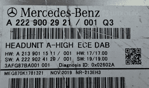 Mercedes-Benz Radio Nawigacja Multimedia NR-213 HIGH ECE DAB A2229002921 5