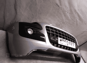 Zderzak przód przedni peugeot 3008 ezrc srebrny halogeny 4