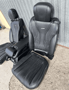 MERCEDES s 222 fotel S63 AMG kanapa tył siedzisko oparcie  czarna skóra grzana wentylowana wózek sanki fotela 2