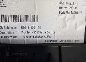 Jaguar xj X351 long półka tylna bagażnika roleta 11