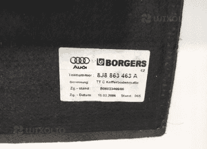 WYKŁADZINA PODŁOGA BAGAŻNIKA AUDI TT II 8J 8J863463A 2006-2014 8