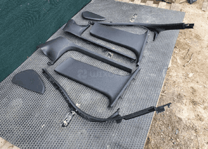 Oslona Slupka Progu Plastik Tapicerka Czarne Soul AUDI A4 B6 B7 4