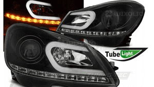 Lampy Reflektory MERCEDES W204 11-14 BLACK LED 2