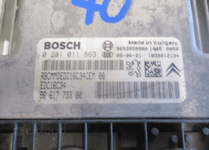 STEROWNIK SILNIKA PEUGEOT 307 1.6 HDI 0281011863 2